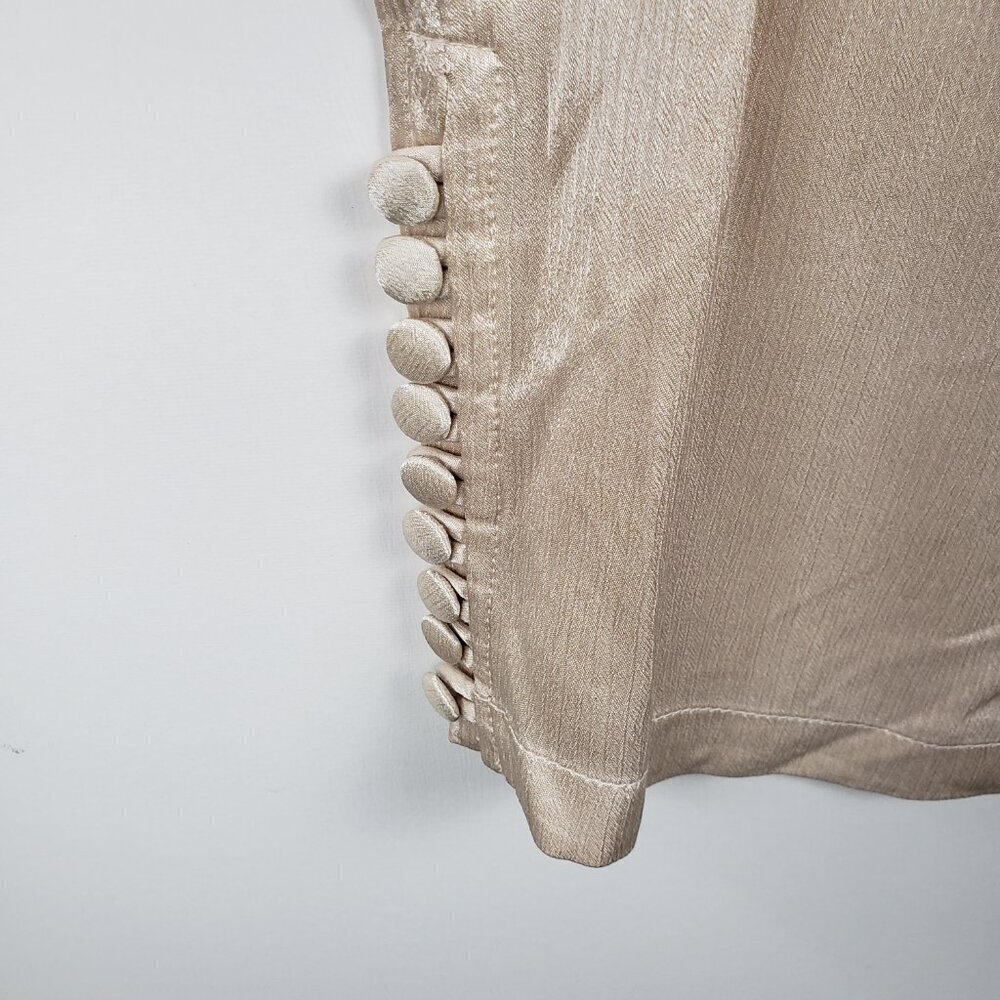 Envelope1976 Net-a-Porter Goa Pants NWT Ivory Satin Trouser Button Ankle Size 44 - Picture 5 of 16